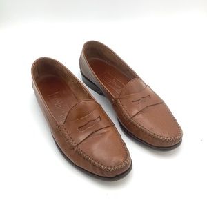 Men's Brown Leather Penny Loafers